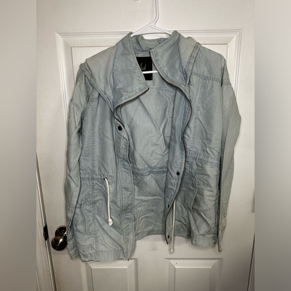 jack Jackets & Blazers - Women’s Jack Blue Hooded Zip up Lightweight Jacket Size Small